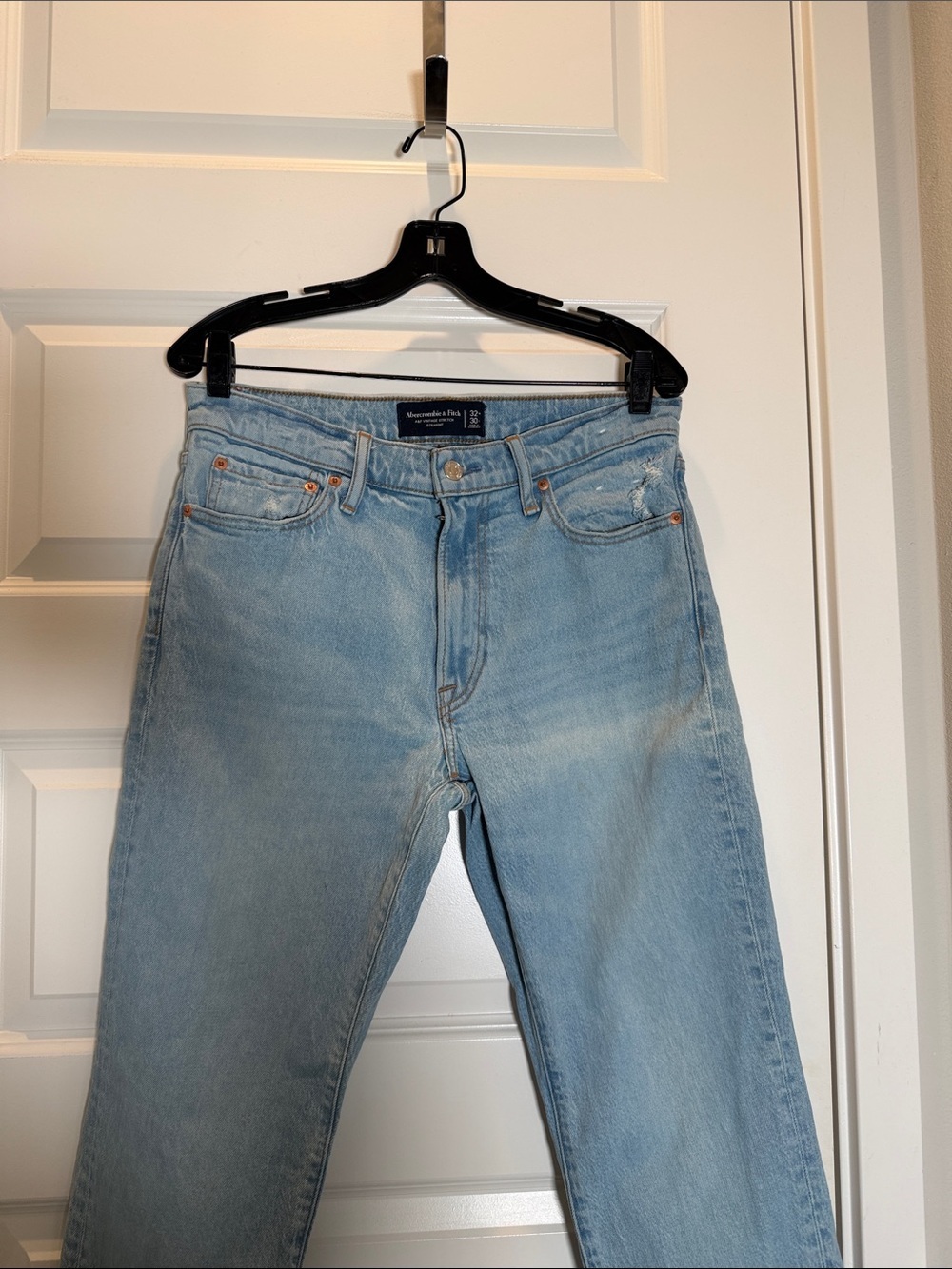 Abercrombie & Fitch Vintage Stretch Straight Jeans Size 32W 30L - Picture 3 of 10